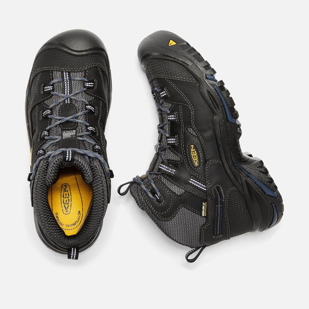 Botte de Travail Keen Homme Noir | Braddock Waterproof Mid (Soft Toe) | FCTDN-3420